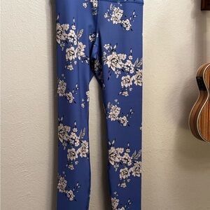 🪬 Spiritual Gangster Blue Floral Leggings 🪬